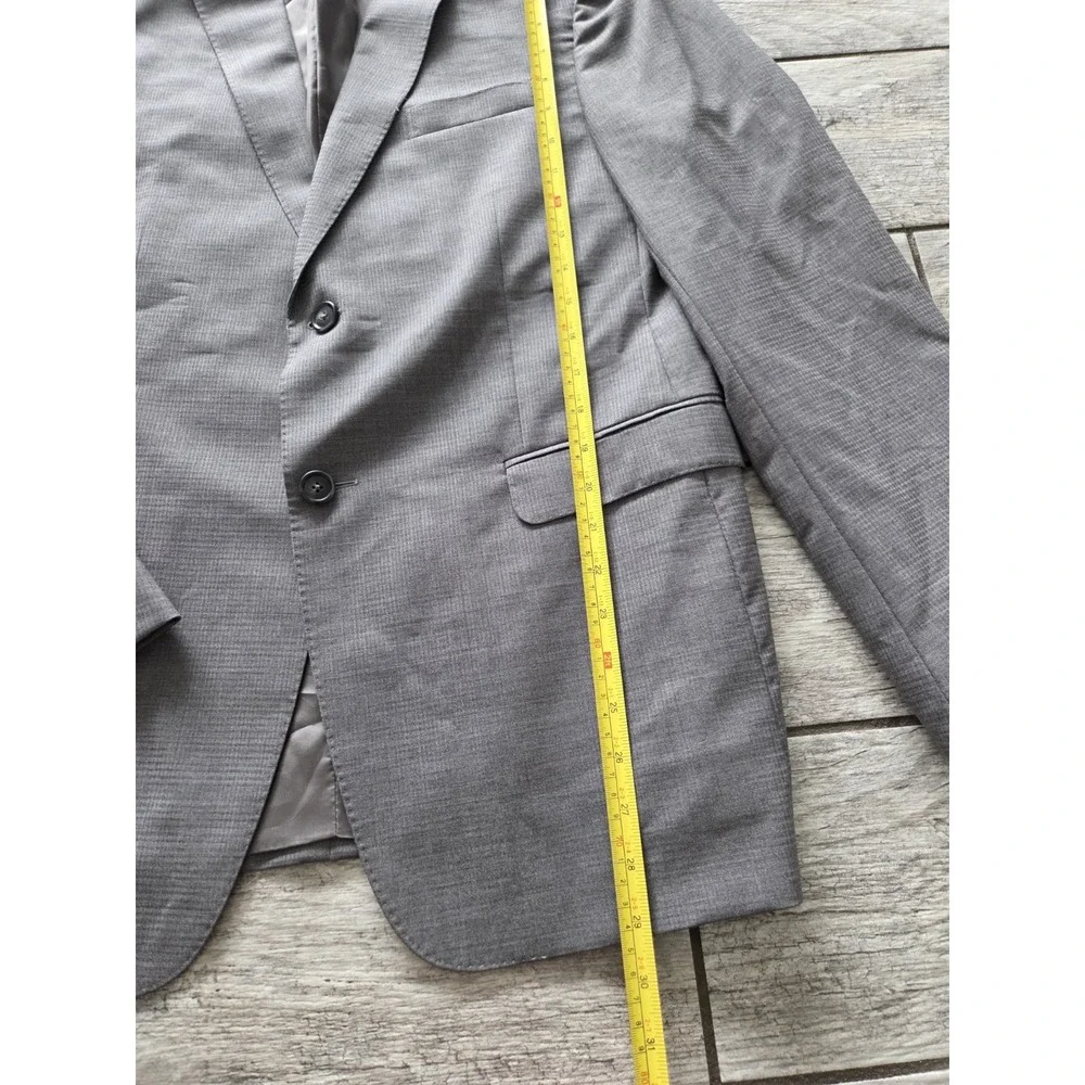 Z Zegna Mens 40R Gray 100% Wool Slim Fit Drop 7 Two Piece Suit Luxury Formal